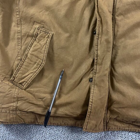Levi's Canvas Jacket Men's XXL Sherpa Lined Removable Hooded Field Military 2XL - Picture 7 of 16
